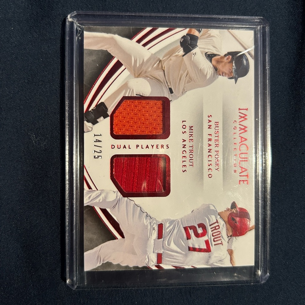 2016 mike trout buster posey card /25